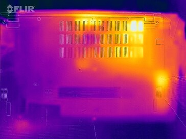 Superfície inferior de produção de calor (carga)