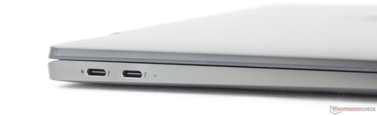 Esquerda: 2x USB-C 3.2 com Thunderbolt 4 + Power Delivery + DisplayPort
