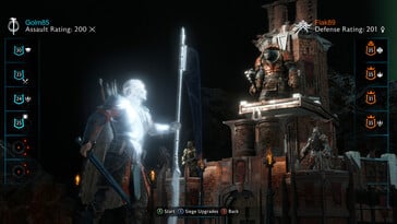 Uma imagem que mostra uma interface em *Middle-earth: Shadow of War*.