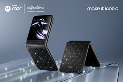 O Razr 70 da Motorola foi decorado com cristais Swarovski