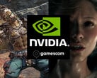 Banner da Nvidia Gamescom 2025 mostrando novos jogos DLSS 4 (Fonte da imagem: Nvidia, Gamescom com edições)