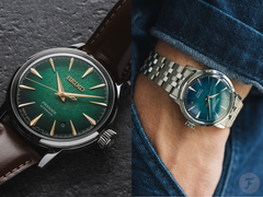 O Seiko Presage Cocktail Time HCB002J (à esquerda) e o HCB001J (à direita), na foto.