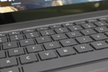 As teclas parecem mais nítidas e com mais feedback do que as teclas do Precision 5690