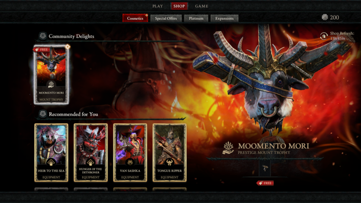 Por favor, não tente me vender nada assim que eu fizer login no jogo