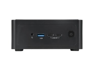 E/S frontal do mini PC NovaCustom NUC Box. (Fonte da imagem: NovaCustom)