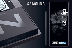 O Galaxy Z Flip 3 parece que contará com suporte S-Pen. (Imagem: LetsGoDigital)
