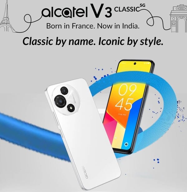 O Alcatel V3 Classic 5G terá uma tela NXTVISION. (Fonte da imagem: Flipkart)