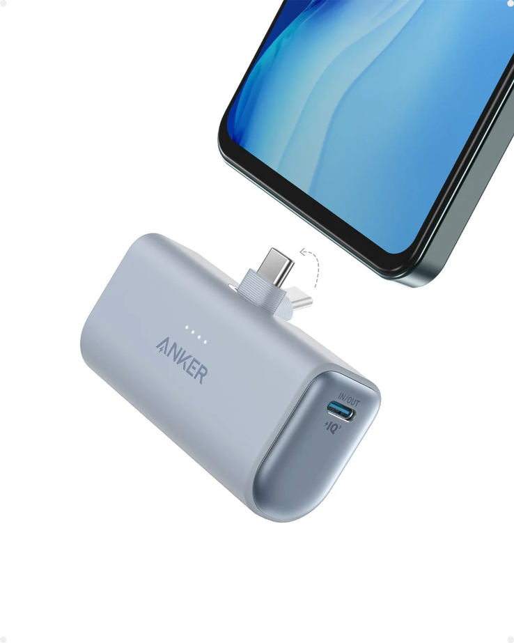 O Anker Nano Power Bank (22,5 W, conector USB-C integrado). (Fonte da imagem: Anker)