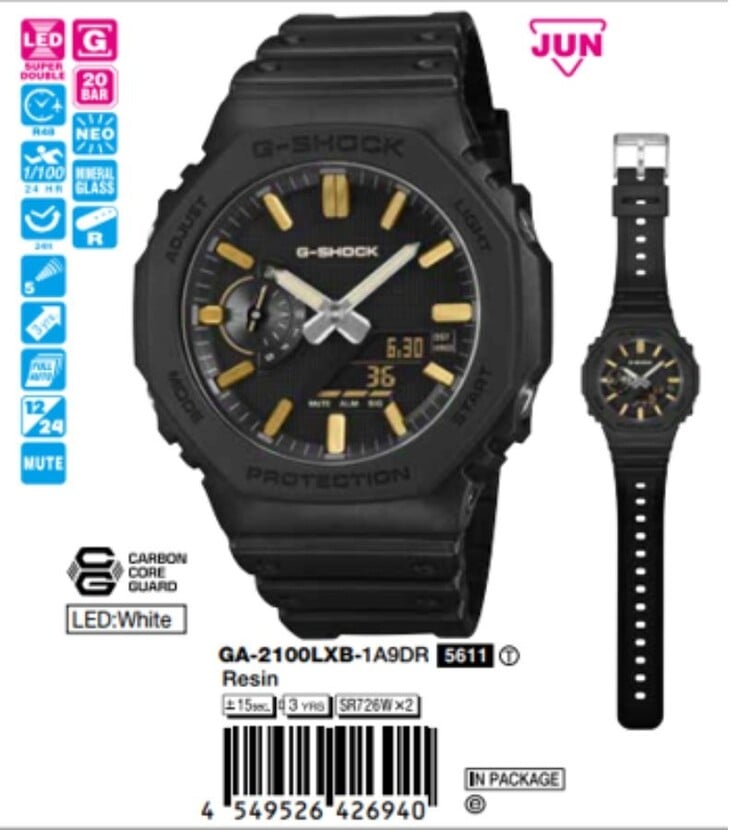 O relógio Casio G-Shock GA-2100LXB-1A9
