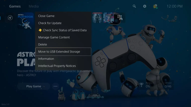 Agora você pode mover os jogos PS5 para dispositivos de armazenamento externo (imagem via Sony)