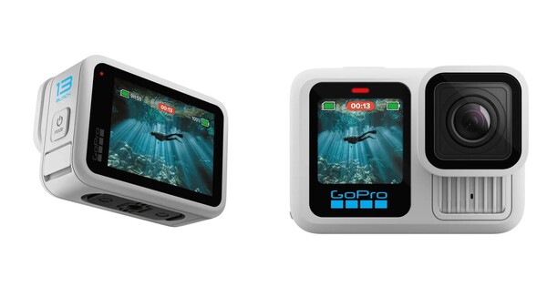 A GoPro Hero 13 Black em Polar White ainda tem tons de preto. (Fonte da imagem: GoPro)
