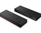 O novo dock Thunderbolt 5 da Lenovo parece ser relativamente compacto, considerando as portas que ele contém. (Fonte da imagem: via Evan Blass)