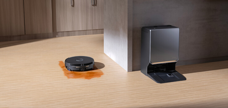 O Narwal Flow 2 passa o esfregão com um sistema de esfregão Track-Mop de 60 °C.