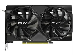 A PNY RTX 5060 Overclocked vem com um cooler de ventilador duplo e um design totalmente preto. (Fonte da imagem: Best Buy)