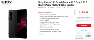 Preço Sony Xperia 1 III. (Fonte da imagem: Focus)