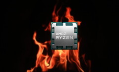 As CPUs AMD Zen 4 podem ser difíceis de resfriar mesmo com AIOs (Fonte: Cullan Smith on Unsplash/AMD-edited)