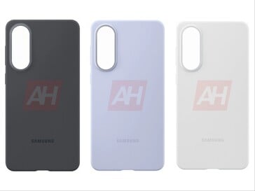 Galaxy Imagem vazada do S25 Edge (editada) mostrando capa de silicone em três cores. (Fonte da imagem: Android Headlines)