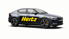 O Polestar 2 pode ser alugado na Hertz (imagem: Polestar/editada)