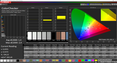 CalMAN ColorChecker (espaço de cor alvo P3)