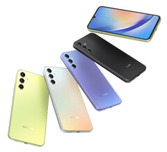 Os modelos Galaxy A34 e Galaxy A54 vêm em quatro cores. (Fonte de imagem: Samsung)