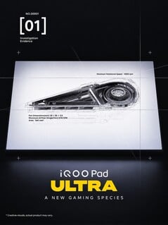 Ventilador de resfriamento integrado do iQOO Pad Ultra e suas especificações