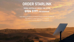Austrália rural e Nova Zelândia ganham um acordo Starlink Internet (imagem: SpaceX)
