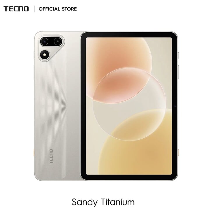 O Tecno Megapad SE 2 na cor Sandy Titanium.