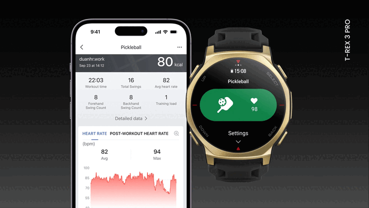 A atualização de software de setembro de 2026 da Amazfit aprimora o pickleball