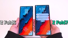 Um vídeo prático de um boneco do Samsung Galaxy Z Fold7, também comparado diretamente com o antecessor. (Fonte da imagem: TheSinza, Youtube)