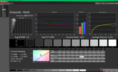 Escala de cinza após a calibração