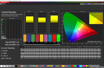 Fidelidade de cores (perfil de cores: Natural, espaço de destino de cores: sRGB)