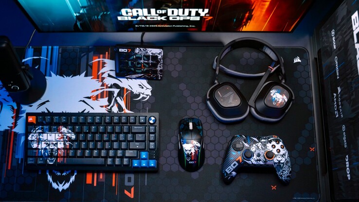 Os novos acessórios Corsair com o tema Call of Duty: Black Ops 7. (Fonte da imagem: Corsair)