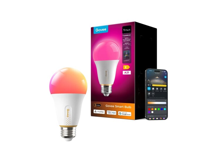 A Govee Smart Bulb E27 A21 1600lm para a UE