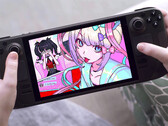 O pacote Vibrant Visual Novels expirará em 05 de fevereiro. Na foto: Steam Deck com uma captura de tela do Needy Streamer Overload em sua tela. (Fonte da imagem: Valve)