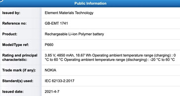 A FCC pode ter acabado de revelar algumas especificações do Nokia G50. (Fonte: FCC via MySmartPrice)