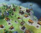 Uma imagem que mostra uma vila em Northgard: Definitive Edition.