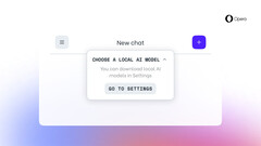 O Opera anuncia a possibilidade de baixar e usar LLMs locais (Fonte da imagem: Opera)