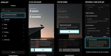 Etapas de geração do link de referência Starlink.