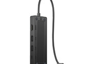 O HP USB-C Travel Hub G3 pesa apenas 63,5 g e mede 116 x 42 x 14 mm. (Fonte da imagem: HP)