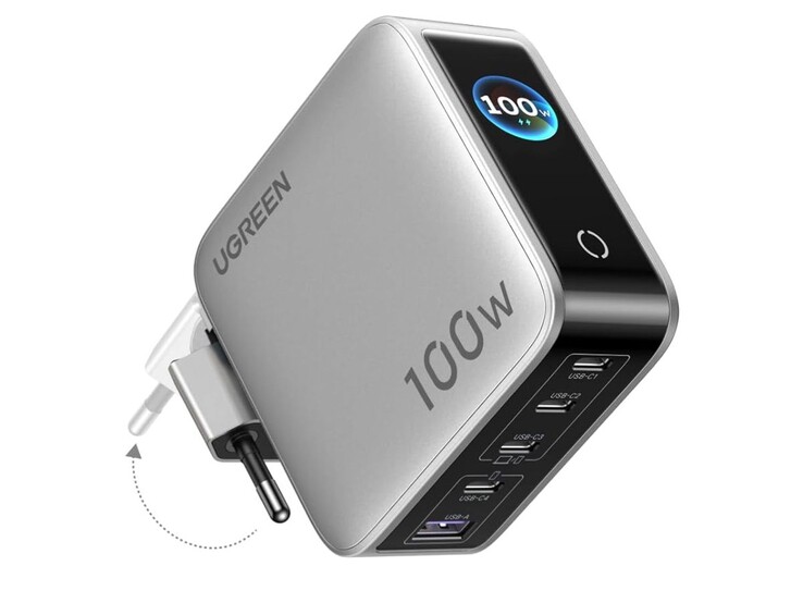 Carregador Ugreen Nexode Pro 100W com tela inteligente