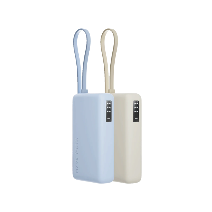 O Xiaomi 67W Power Bank 10000 (cabo integrado). (Fonte da imagem: Xiaomi)
