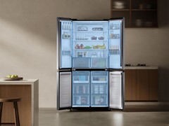 A nova Mijia Refrigerator Cross Door 502L da Xiaomi (foto) já está disponível na Europa. (Fonte da imagem: Xiaomi)