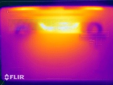 Teste de estresse das temperaturas superficiais (lado inferior)