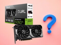 Além do tamanho da VRAM, a RTX 5060 Ti 8 GB apresenta as mesmas especificações da RTX 5060 Ti 16 GB. (Fonte da imagem: Asus, editado pela Unsplash)