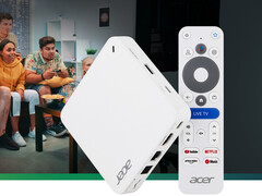 A Acer corrigiu as especificações do Google TV Box 4K UHD. Na foto: uma imagem promocional do aparelho. (Fonte da imagem: Acer)
