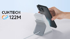 O Cuktech CP122M pode ser conectado a um suporte externo para transformá-lo em um carregador sem fio com fio comum (Fonte da imagem: Cuktech - editado)