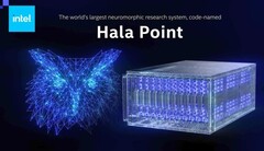 Sistema de pesquisa neuromórfica Intel Hala Point (Fonte: Intel)