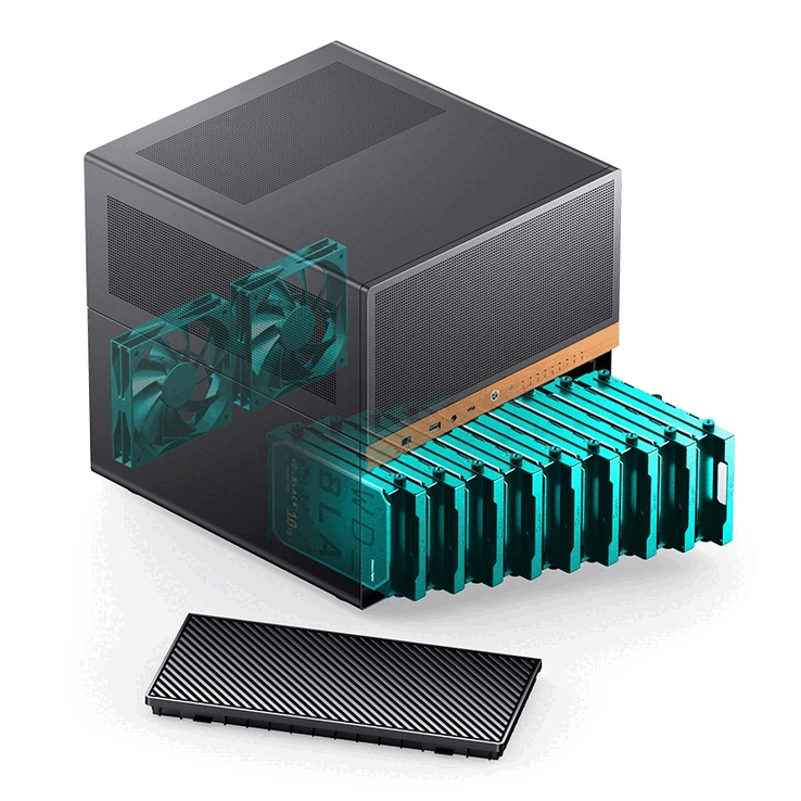 Chassi do NAS Jonsbo N6 (Fonte da imagem: IT Homes)