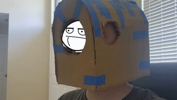 Medidas iniciais feitas com uma caixa de papelão