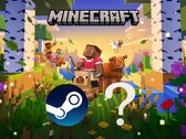 Banner do Minecraft mostrado com o logotipo do Steam